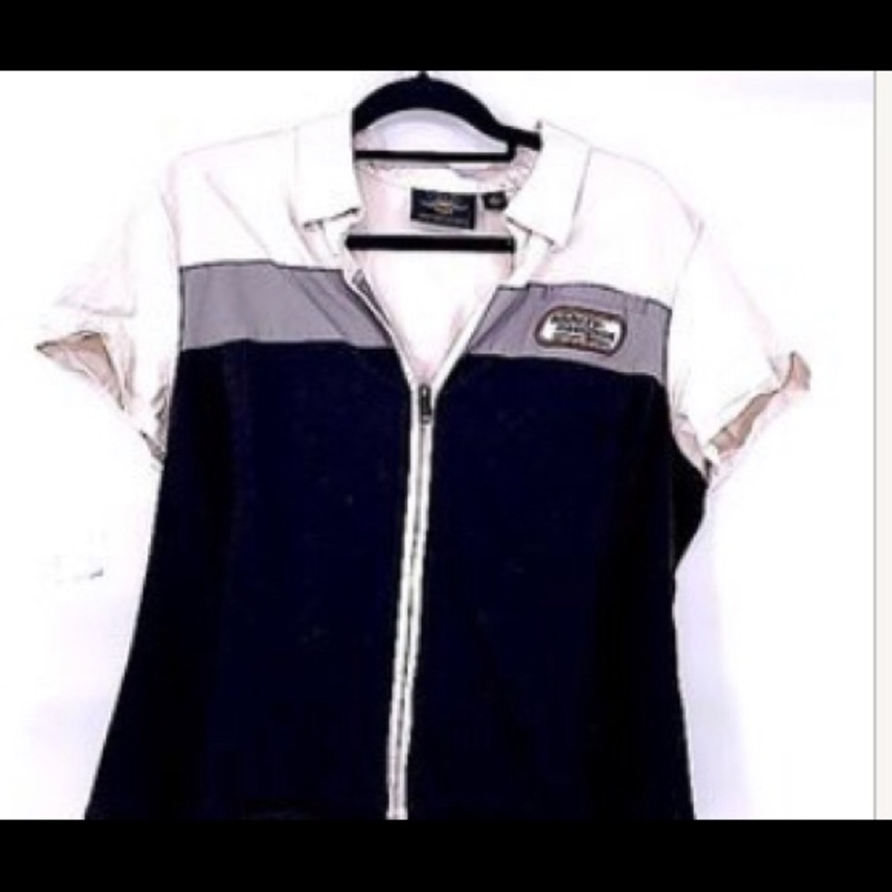 Harley Davidson Women's Racing Zip-Front Shirt XL